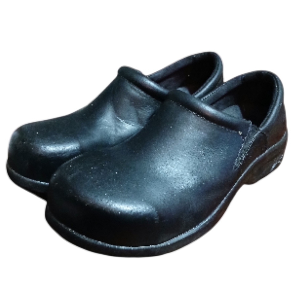 Timberland Women's Size 7.5 Steel Toe Black Slip-On Work Shoes
